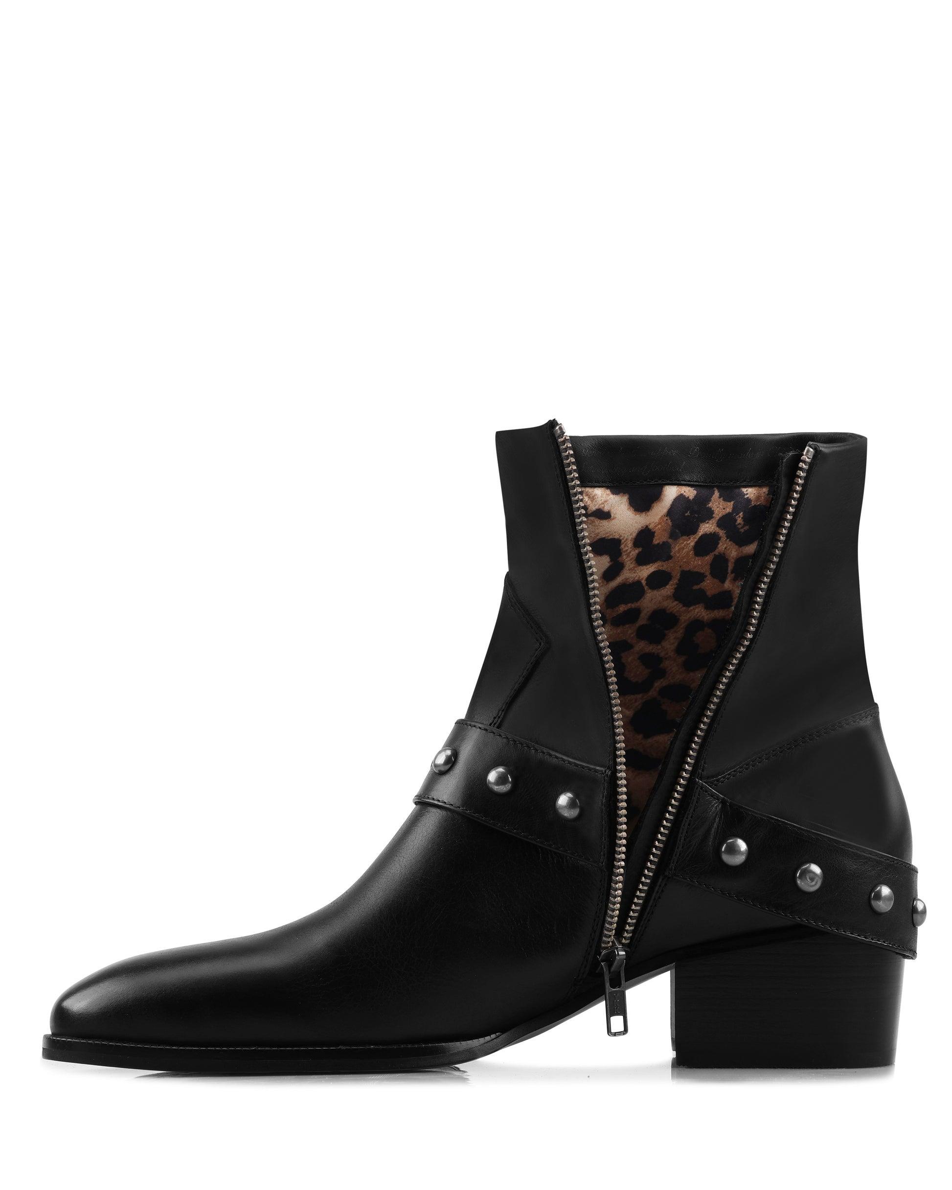 The Hollywood Boot Black Leather Product Image
