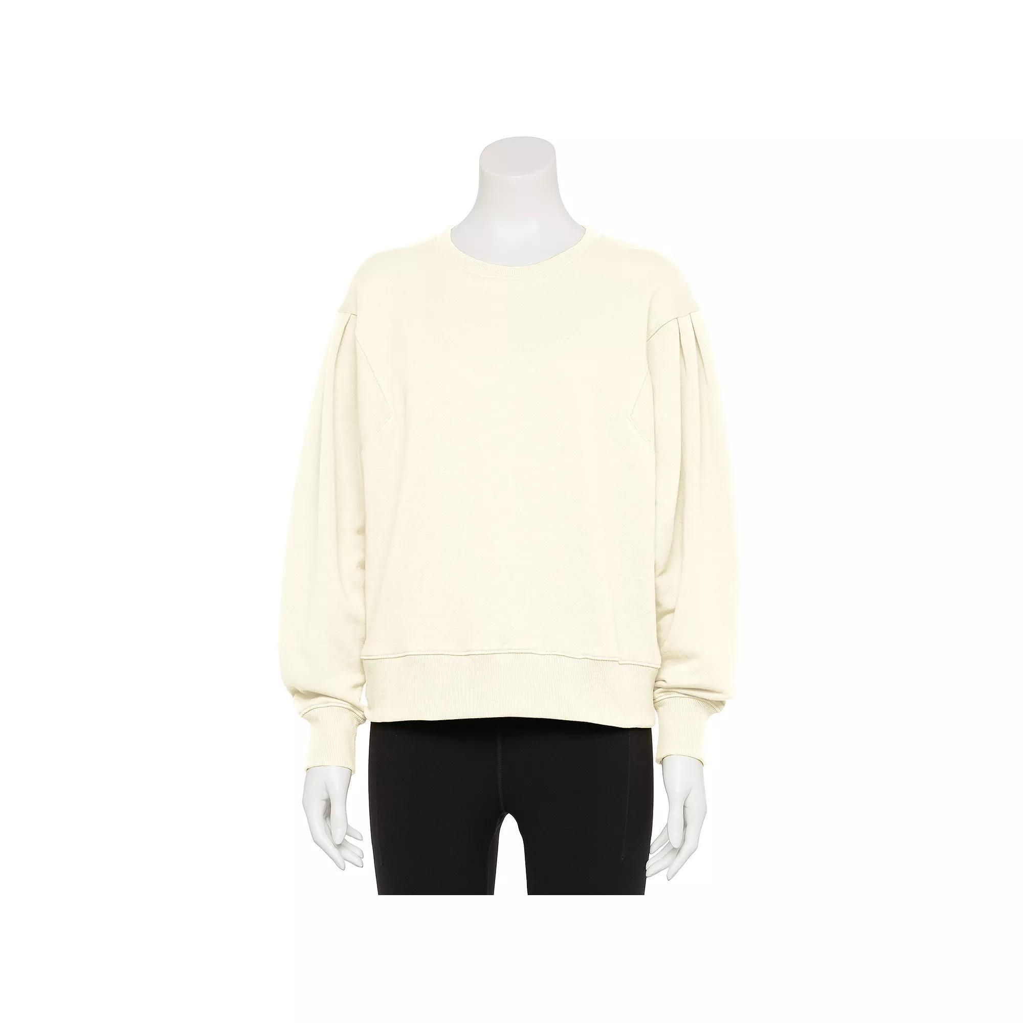 Women's Sonoma Goods For Life® Balloon Sleeve Sweatshirt, Size: XS, Ivory Silk Product Image