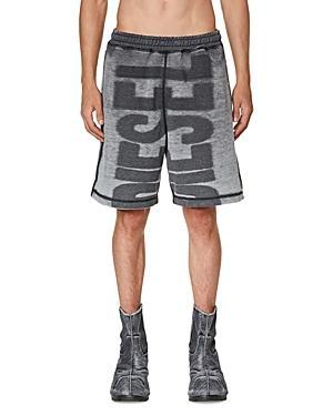 Diesel P-Rown Burnout Logo Regular Fit Sweat Shorts Product Image