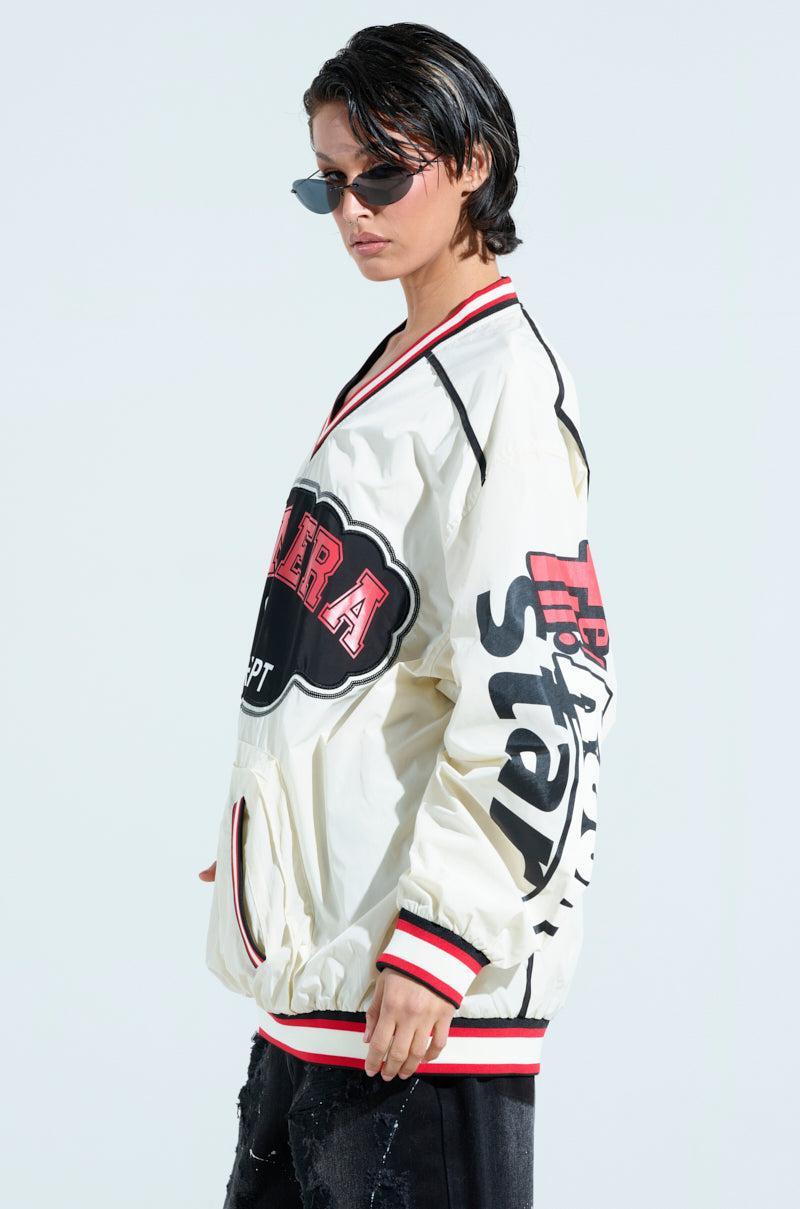 NO BIGGIE OVERSIZED NYLON SWEATSHIRT Product Image