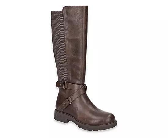 Easy Street Austyn Women's Wide Easy Works Slip Resistant Tall Boots, Size: 6 XW, Brown Stretch Product Image