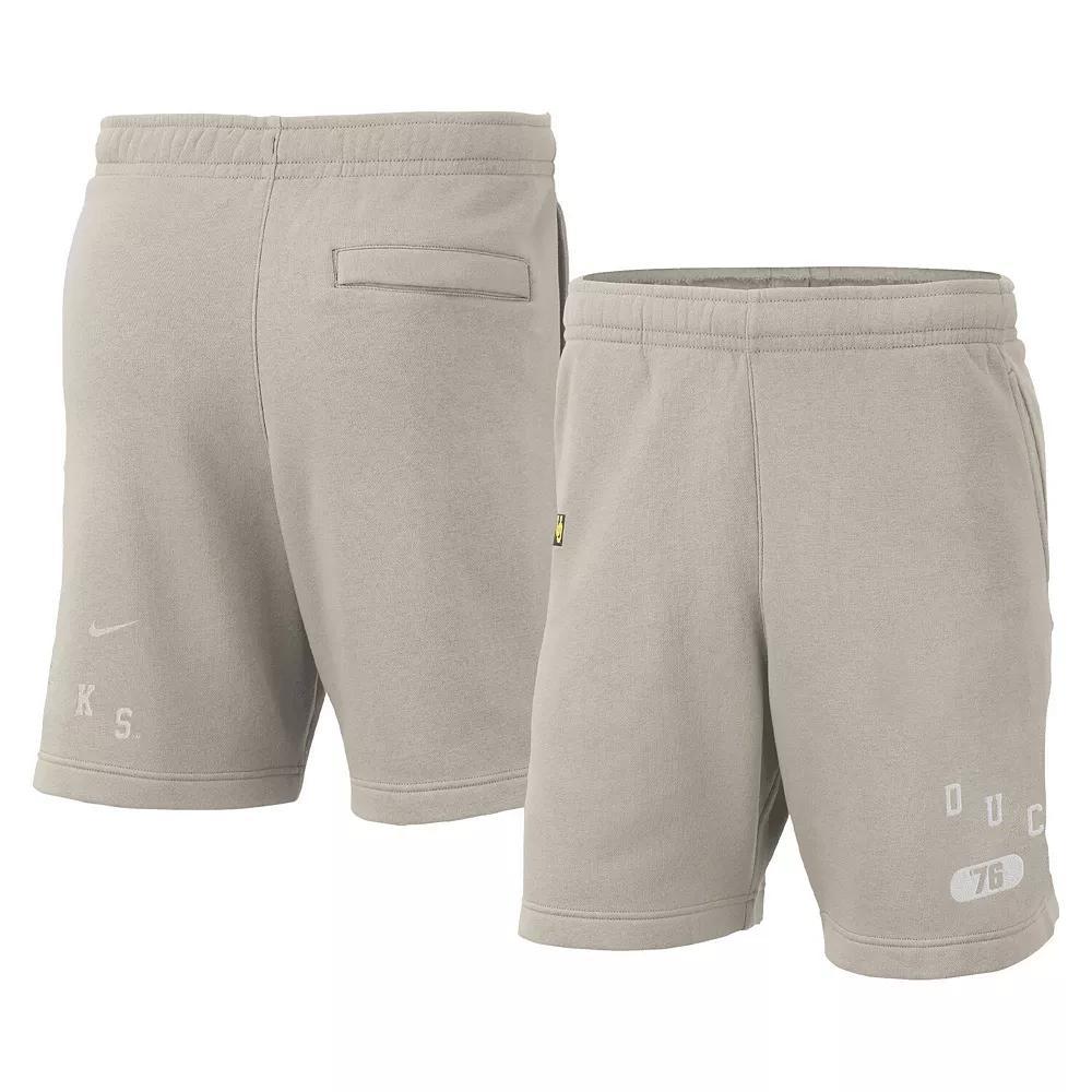 Men's Nike Cream Oregon Ducks Fleece Shorts, Size: Large, Beige Product Image