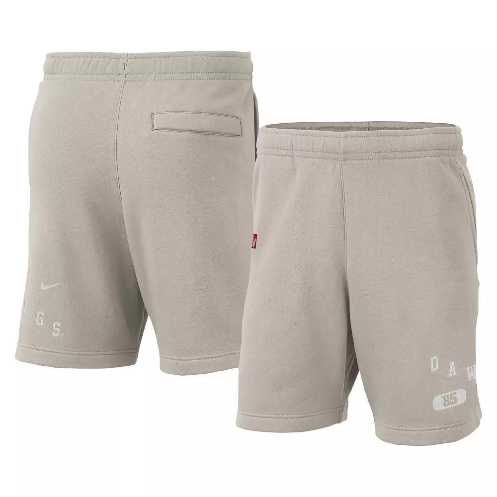 Mens Nike Cream Georgia Bulldogs Fleece Shorts Product Image