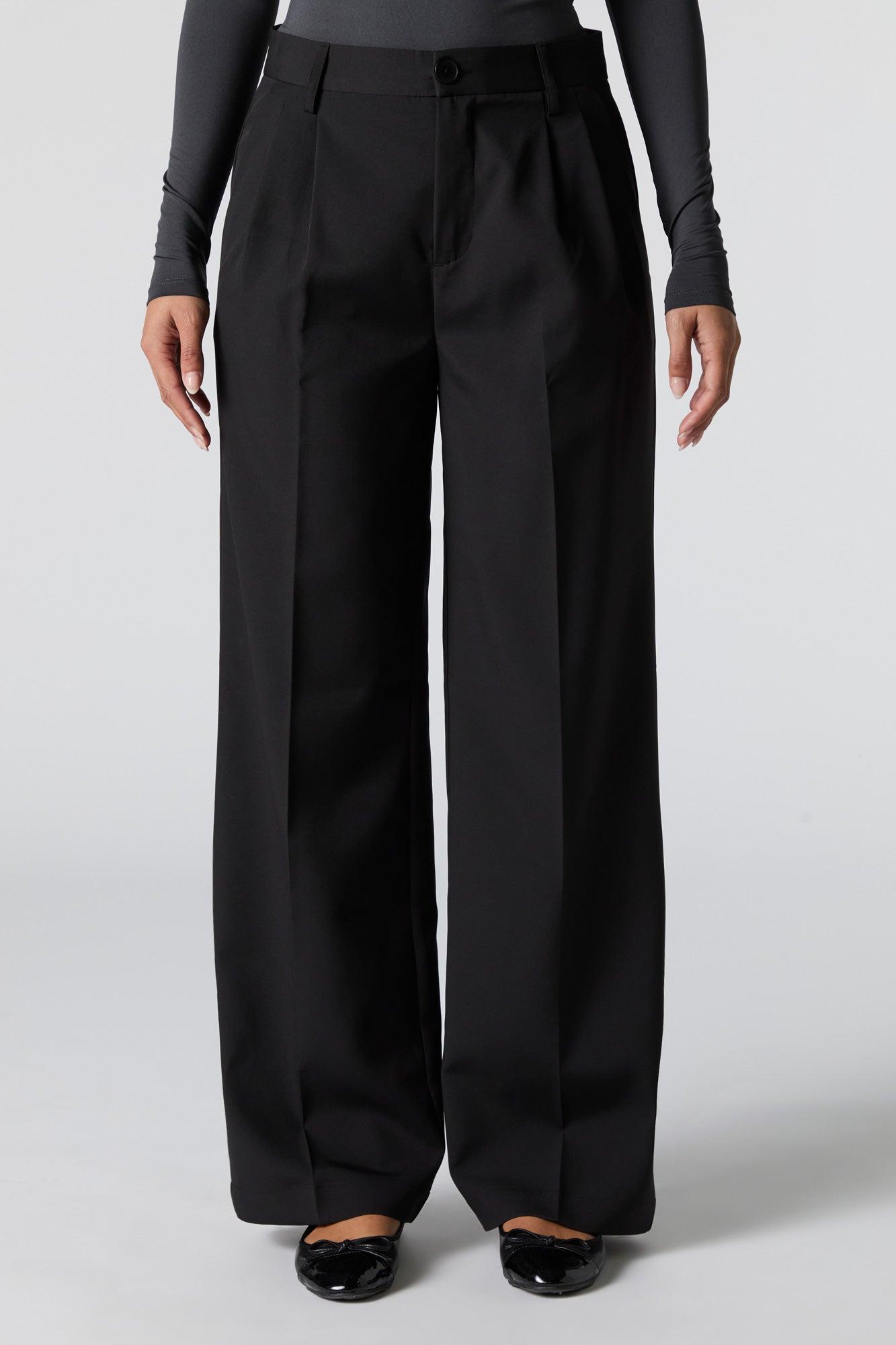 Pleated Wide Leg Dress Pant Female Product Image