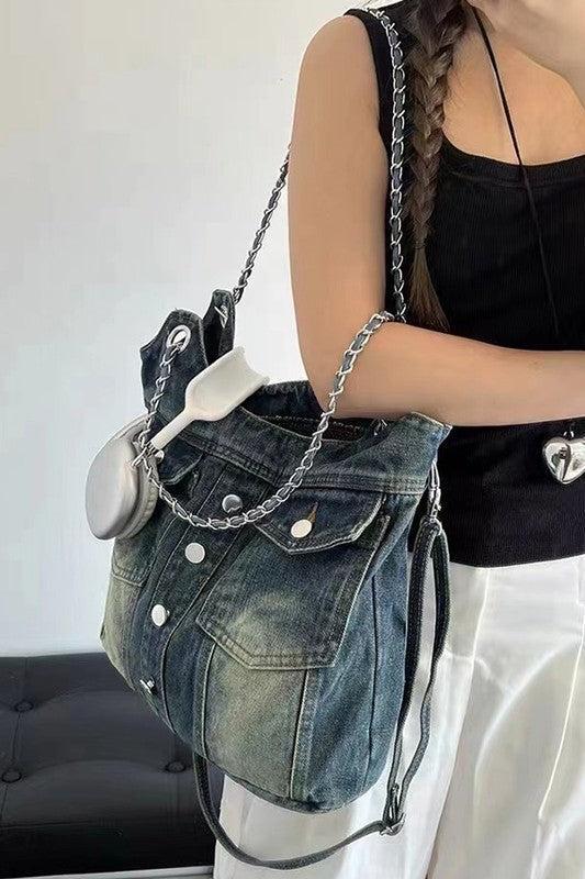 Vintage Denim Iconic Tote Bag Product Image