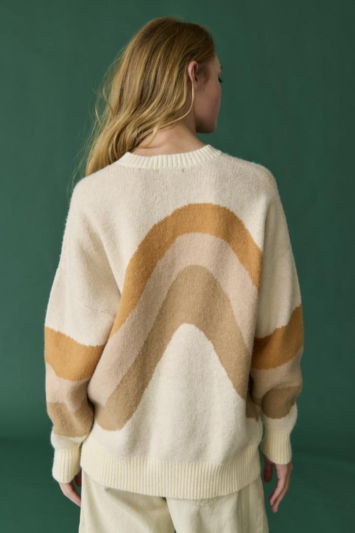 "Chloe" Wave Knit Sweater Product Image