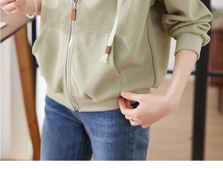 Plain Zip Hoodie Product Image