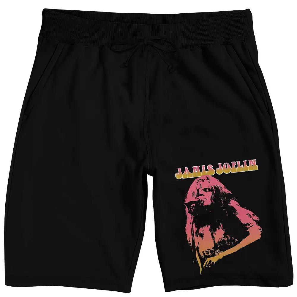 Men's Janis Joplin Pajama Shorts, Size: Small, Black Product Image