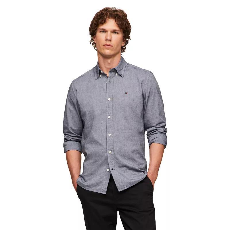 Men's Tommy Hilfiger Regular Fit Essential Stretch Oxford Shirt, Size: XXL, Desert Product Image