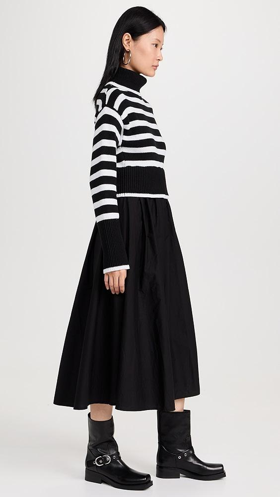 Moon River Long Sleeve Turtleneck Striped Sweater Dress | Shopbop Product Image