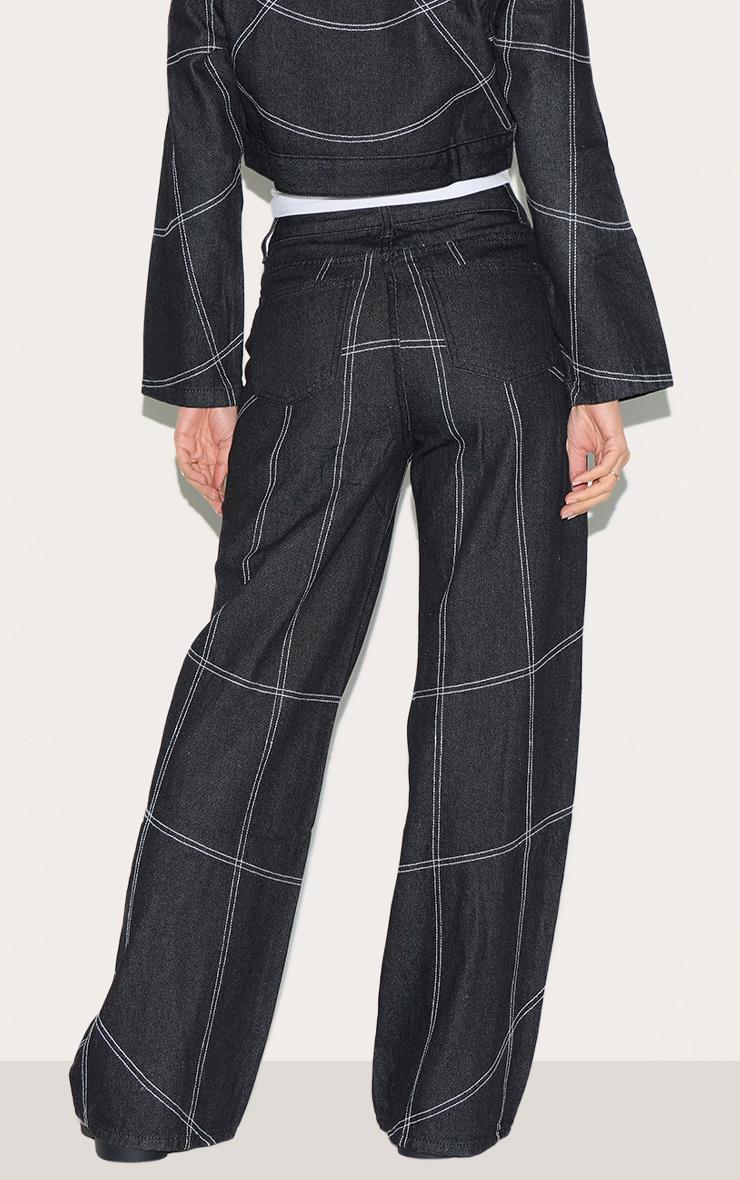 Dark Indigo Corset Seam Denim Jeans Product Image