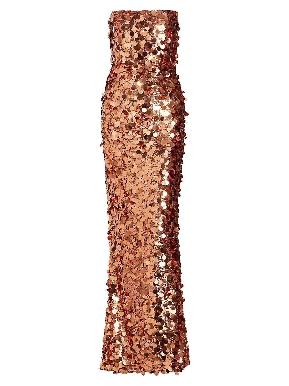 Farah Strapless Sequin Column Gown Product Image