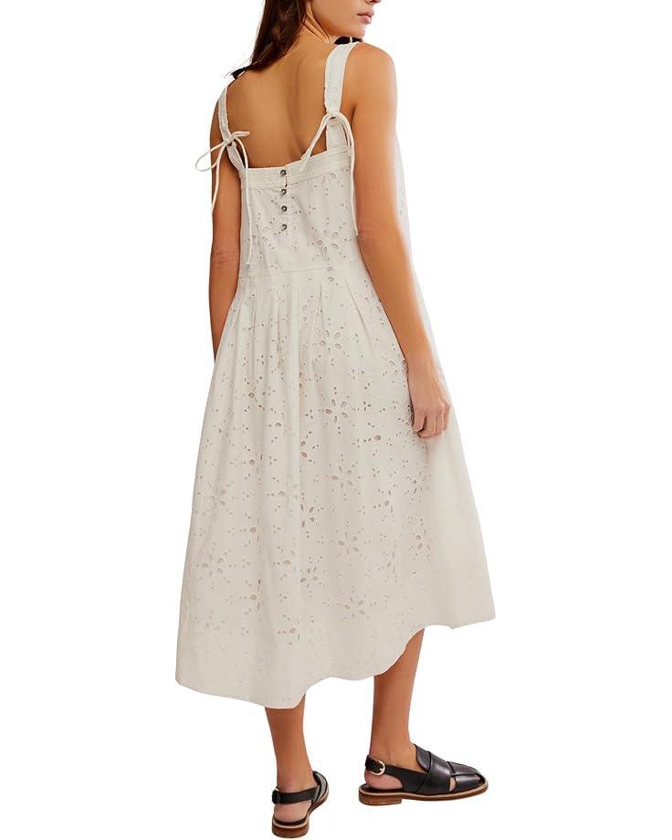 Lantana Flutter Sleeve Eyelet Midi Dress Product Image