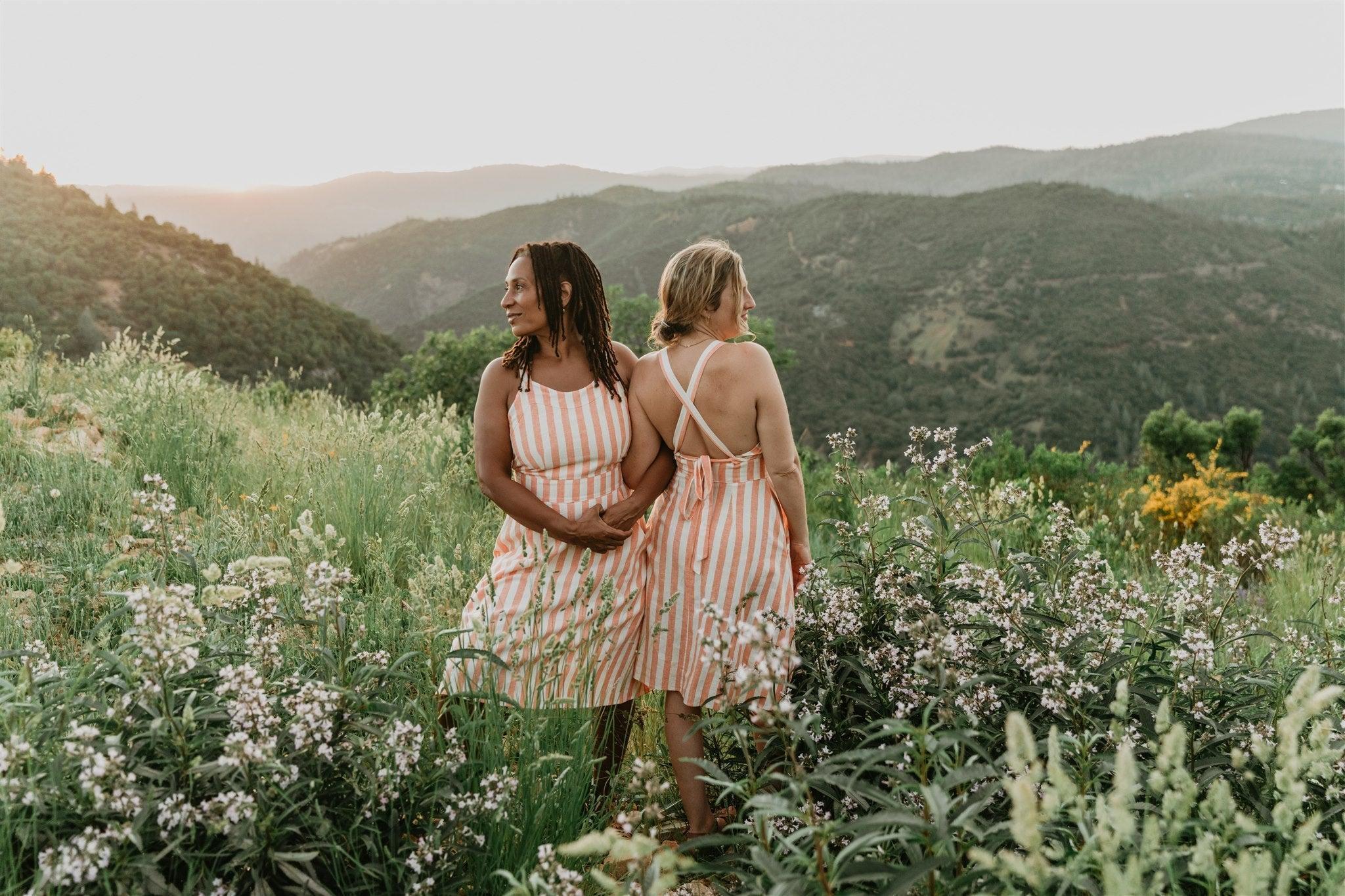 Juniper Dress in Pink Stripe Product Image