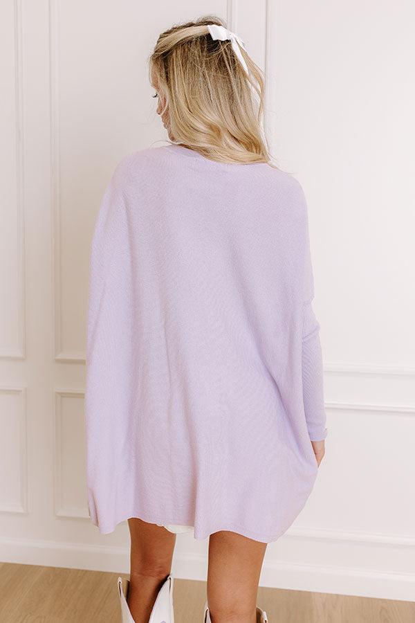 Always Cozy Sweater Top in Lavender Product Image