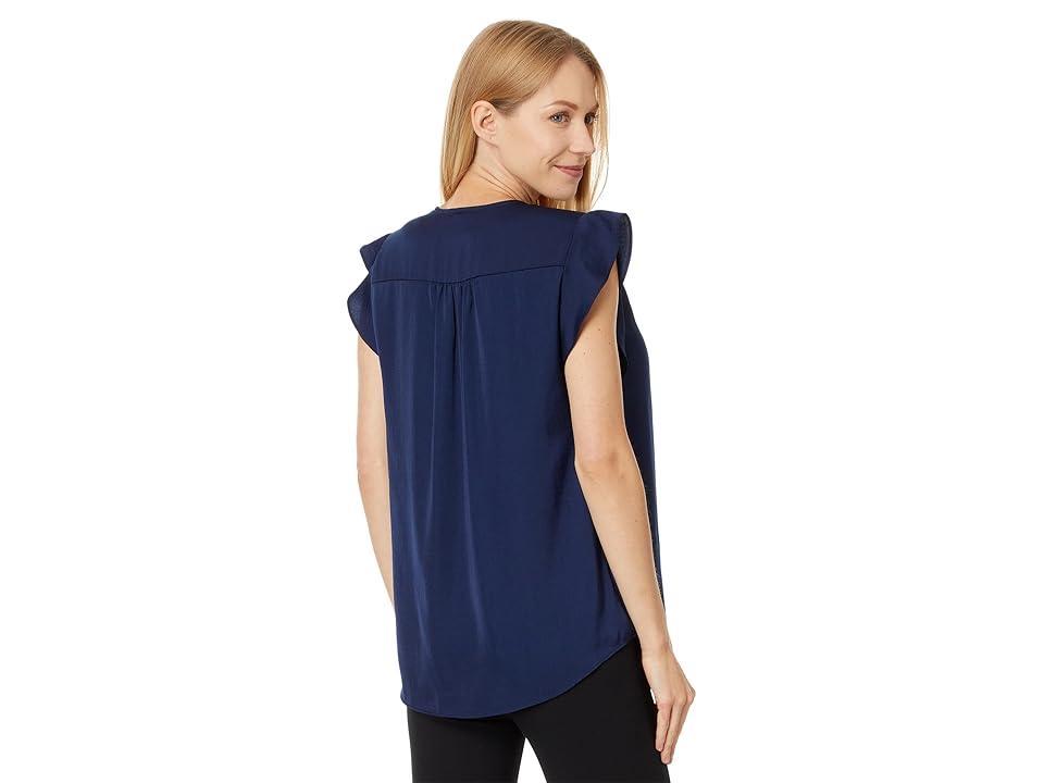 Vince Camuto V Neck Flutter Sleeve Top Product Image