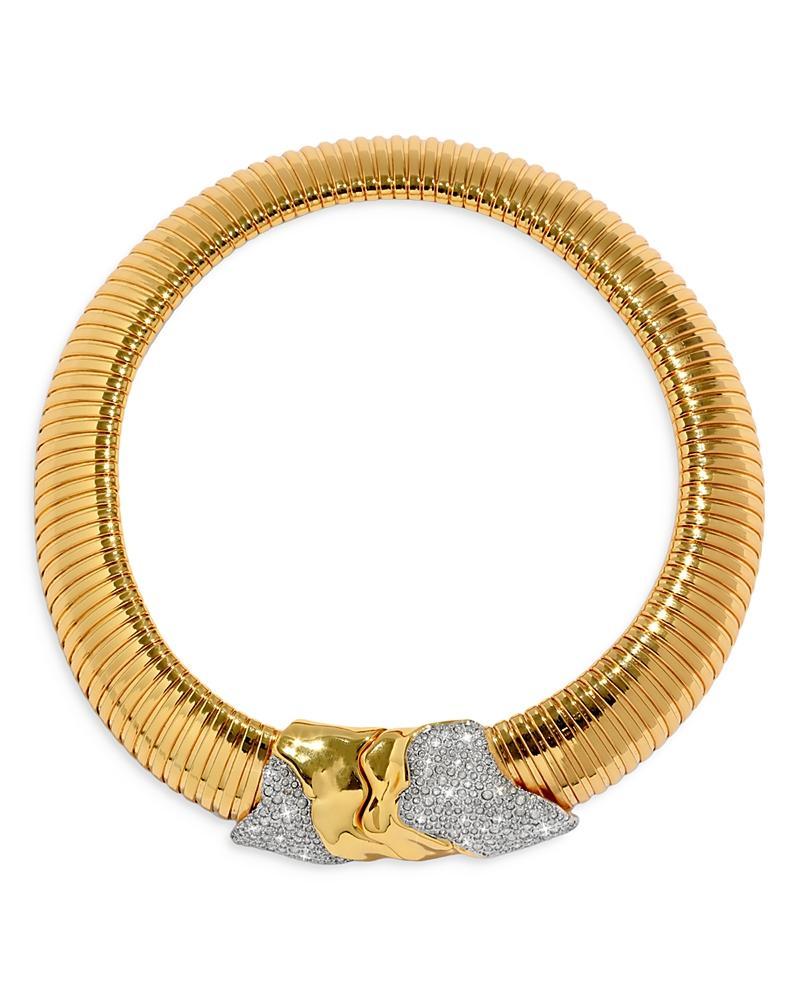 Womens Solanales 14K-Gold-Plated & Glass Crystal Collar Necklace Product Image