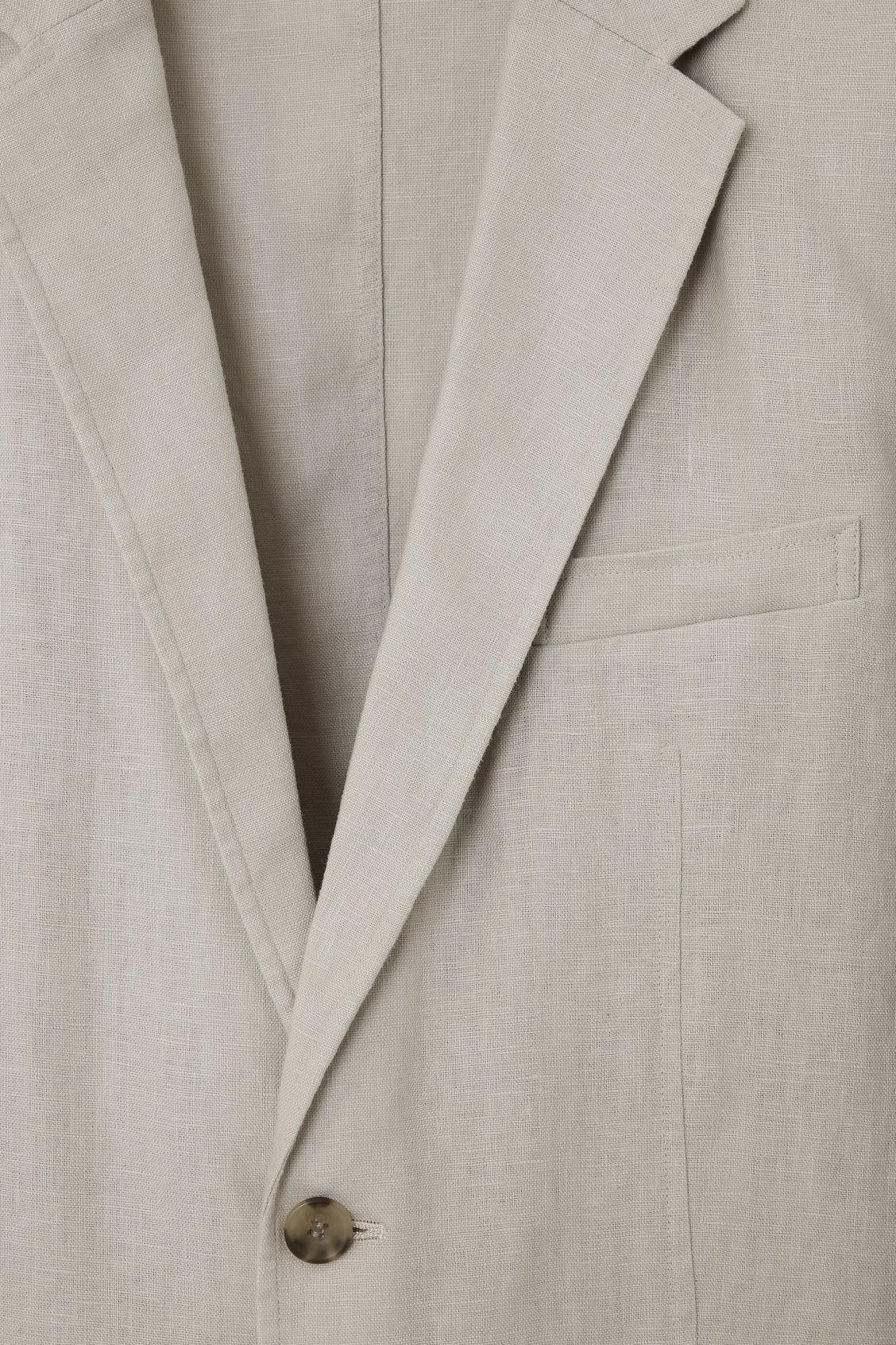 REGULAR UNSTRUCTURED LINEN BLAZER Product Image