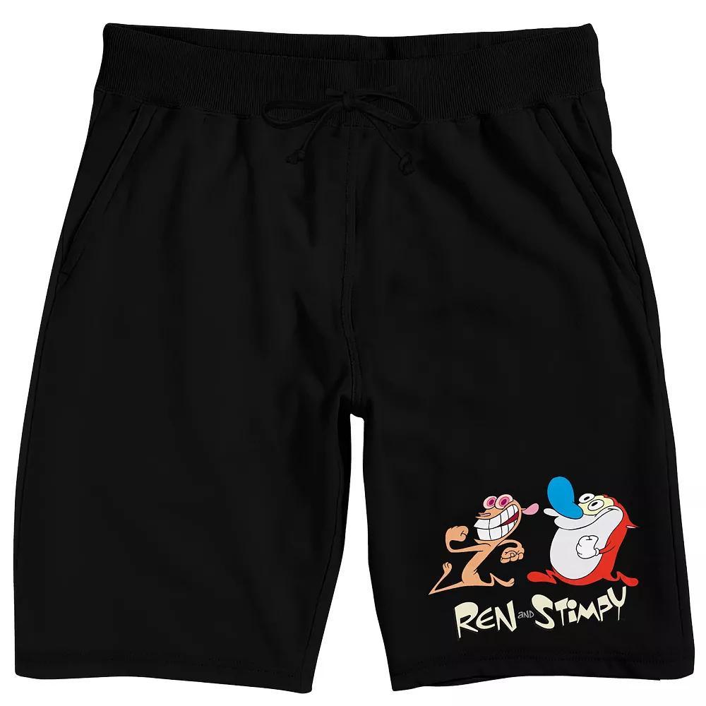 Men's Ren & Stimpy Sleep Shorts, Size: XXL, Black Product Image