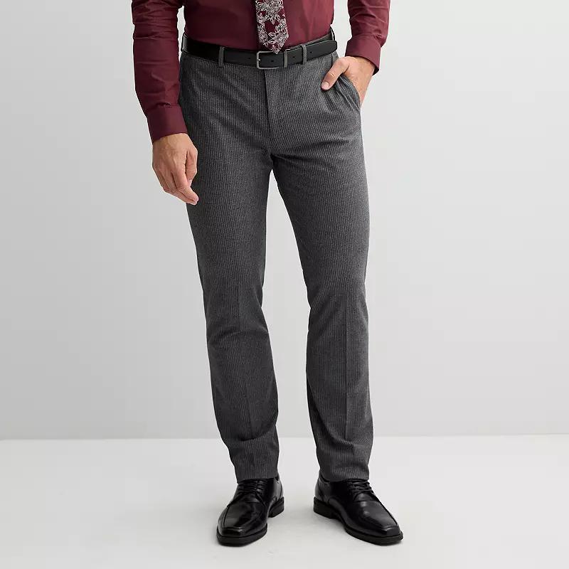 Men's Apt. 9® Premier Flex Performance Extra-Slim Washable Suit Pants, Size: 34 X 32, Gray Pinstripe Product Image