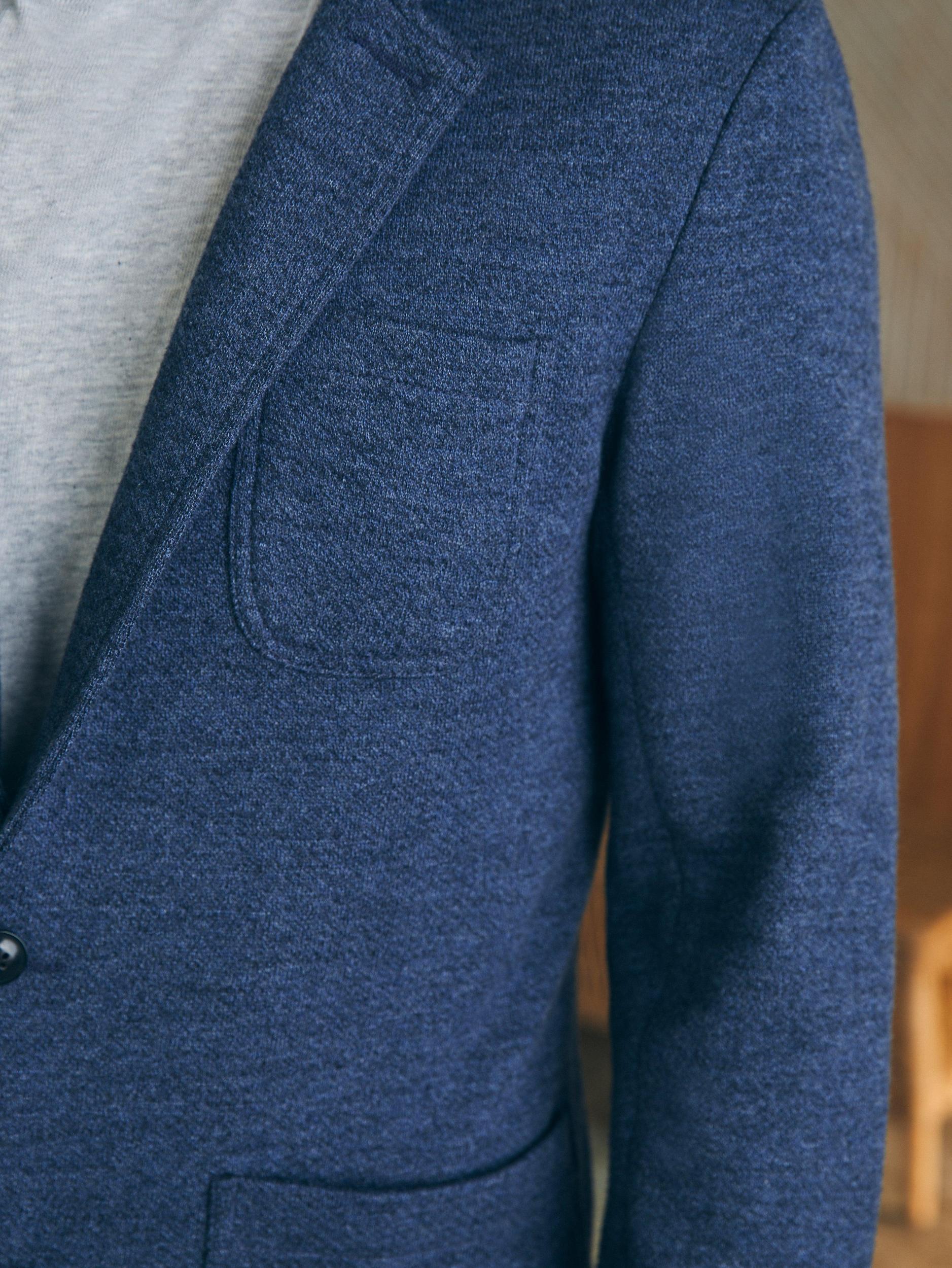 Inlet Knit Blazer (Short) - Deep Navy Melange Male Product Image
