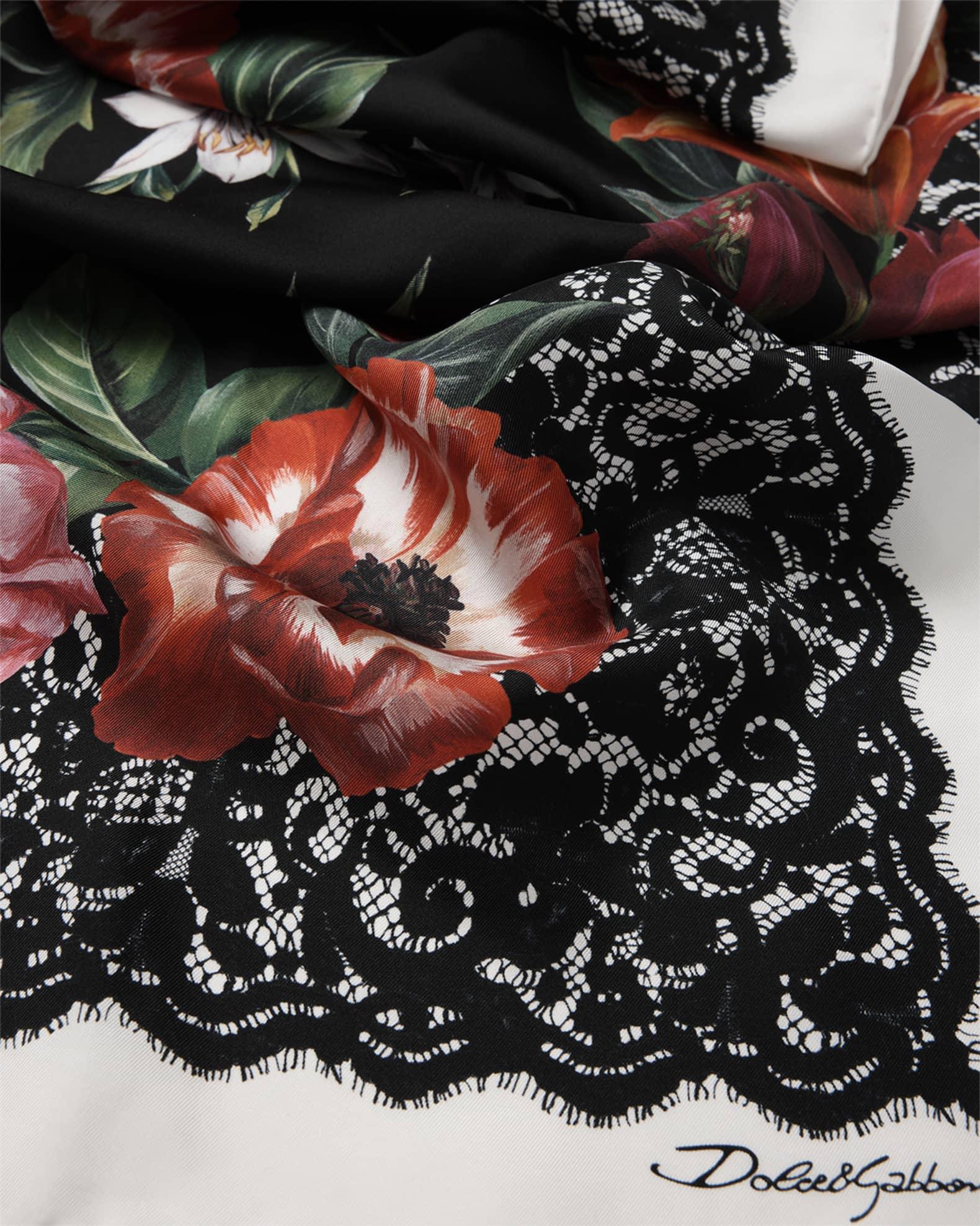 Floral Foulard Silk Scarf Product Image