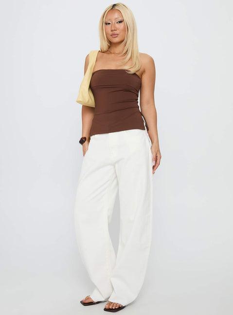 Strutter Strapless Top Chocolate Product Image