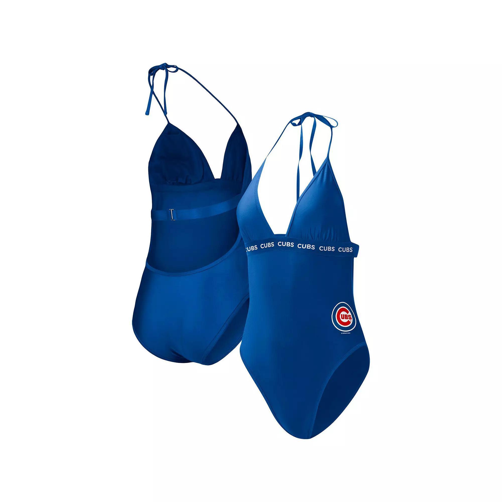 Women's G-III 4Her by Carl Banks Royal Chicago Cubs Full Count One-Piece Swimsuit, Size: Medium, Blue Product Image