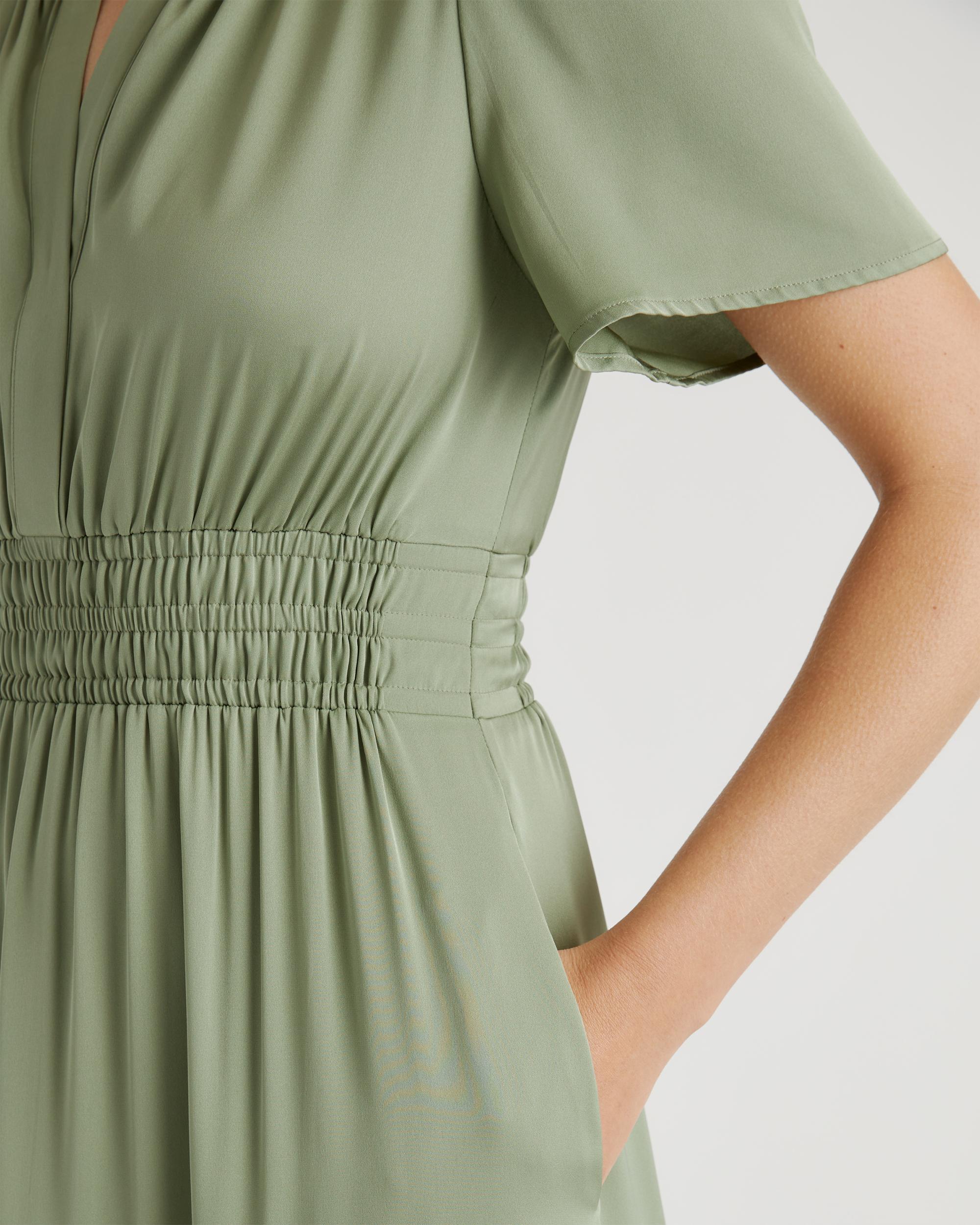 Quince | Women's Washable Stretch Silk Tiered Maxi Dress Product Image