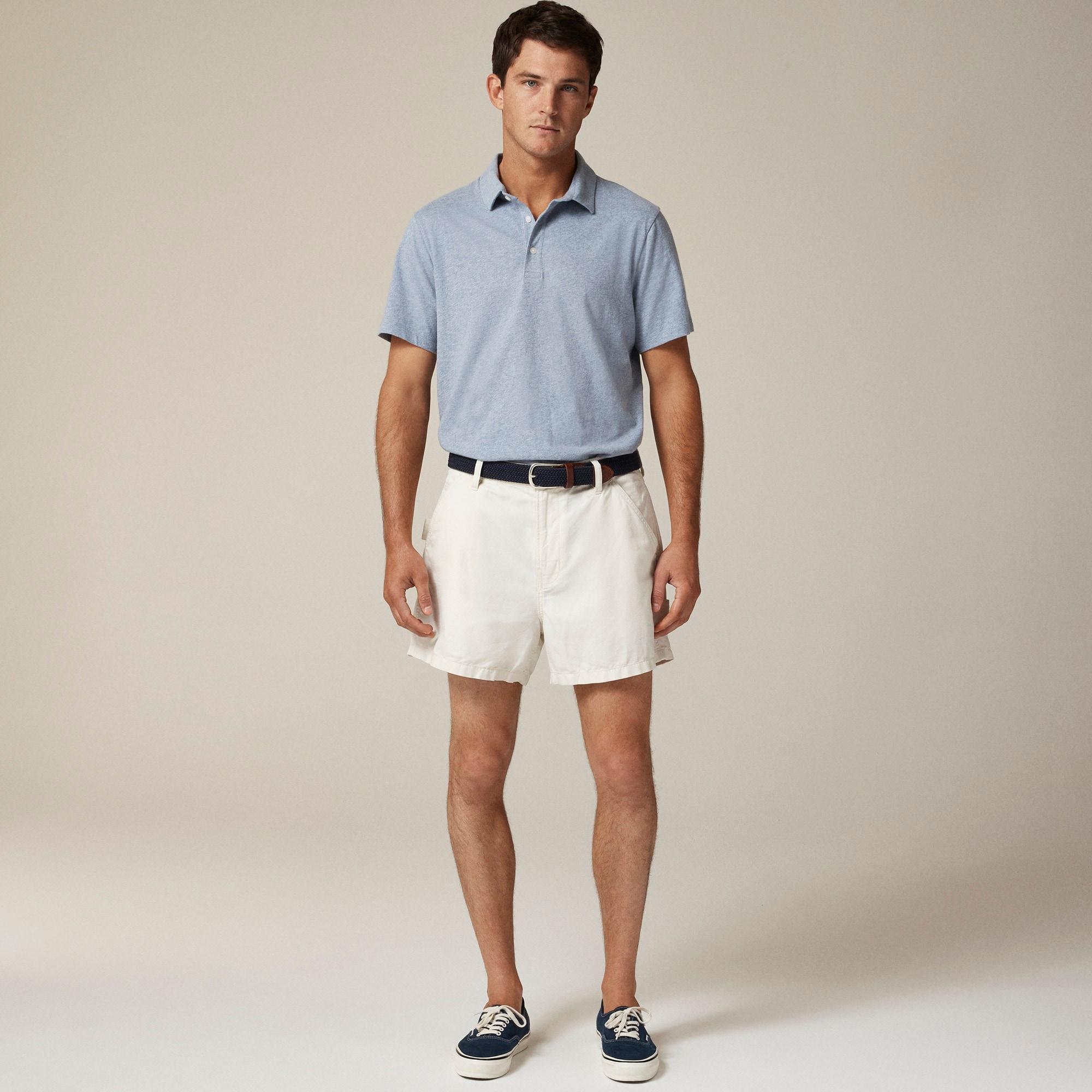 Sueded cotton polo shirt Product Image