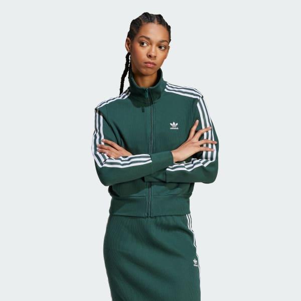 adidas Adicolor Knit Top Mineral Green XS Womens Product Image