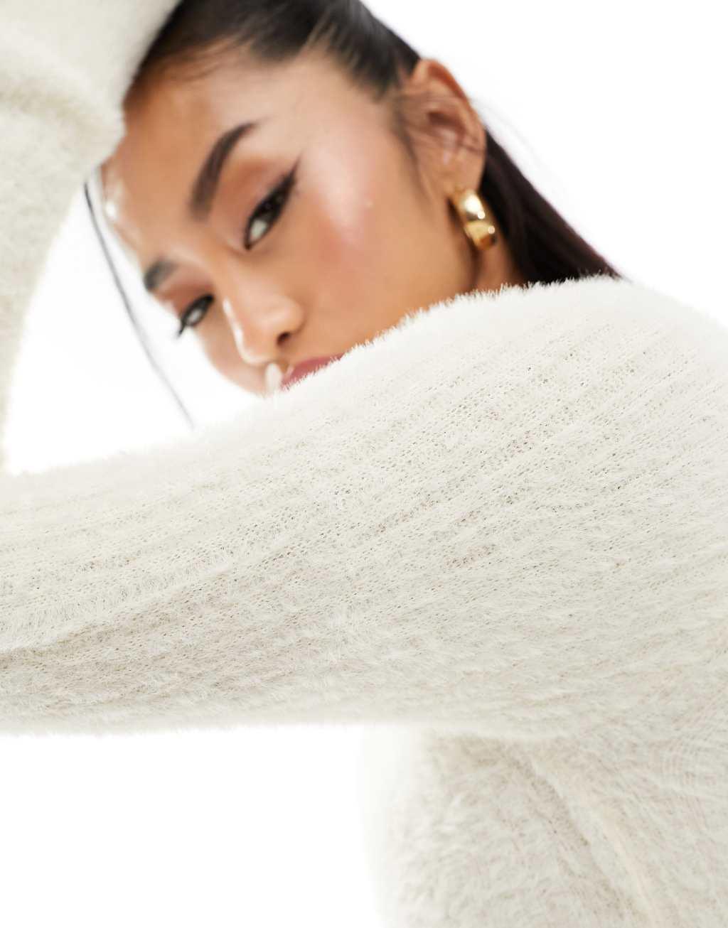Noisy May fluffy knit top Product Image