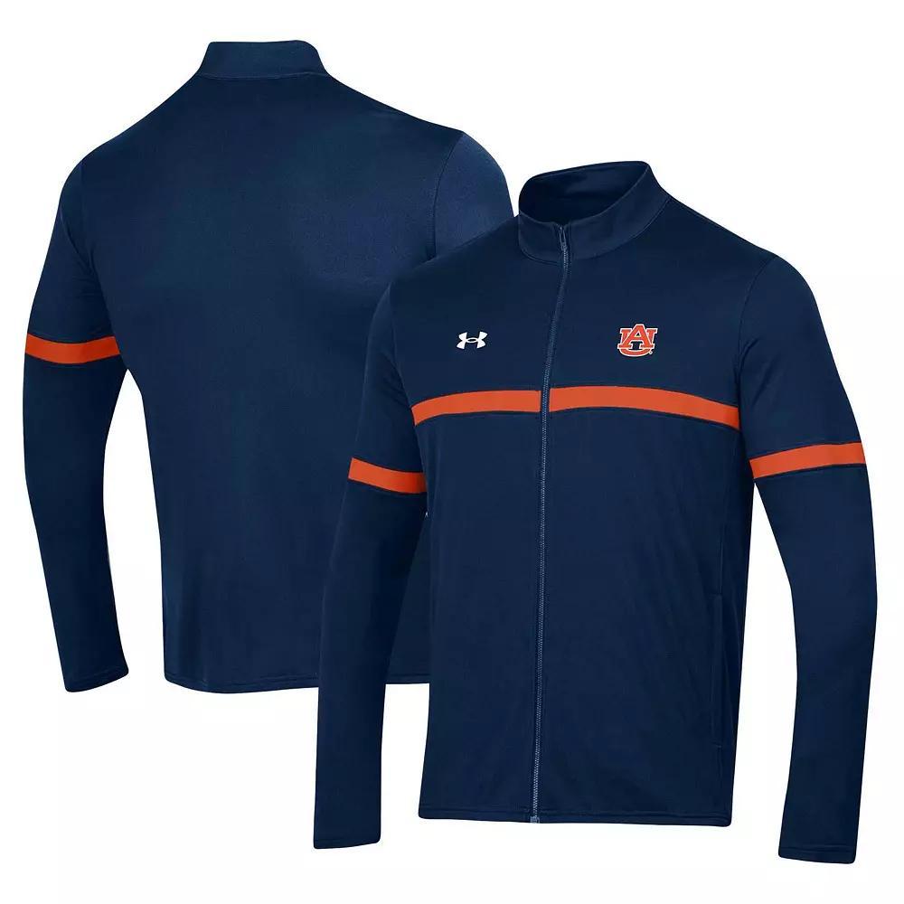 Men's Under Armour Navy Auburn Tigers 2023 Assist Warm Up Full-Zip Jacket, Size: Small, Blue Product Image