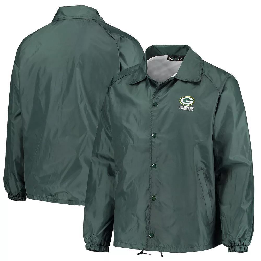 Men's Green Green Bay Packers Coaches Classic Raglan Full-Snap Windbreaker Jacket, Size: Small Product Image