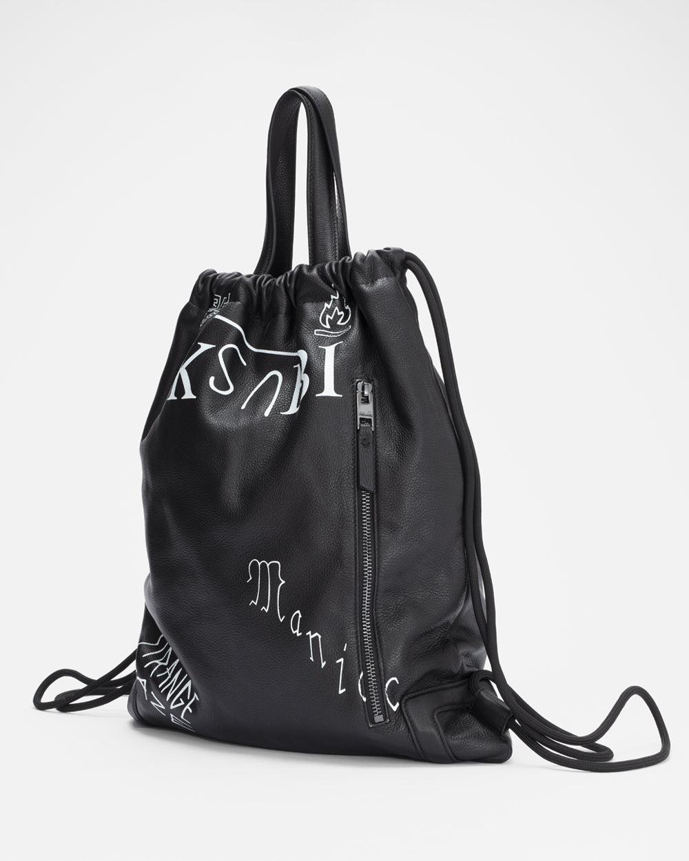 DRAWSTRING BACKPACK BLACK/WHITE Female Product Image