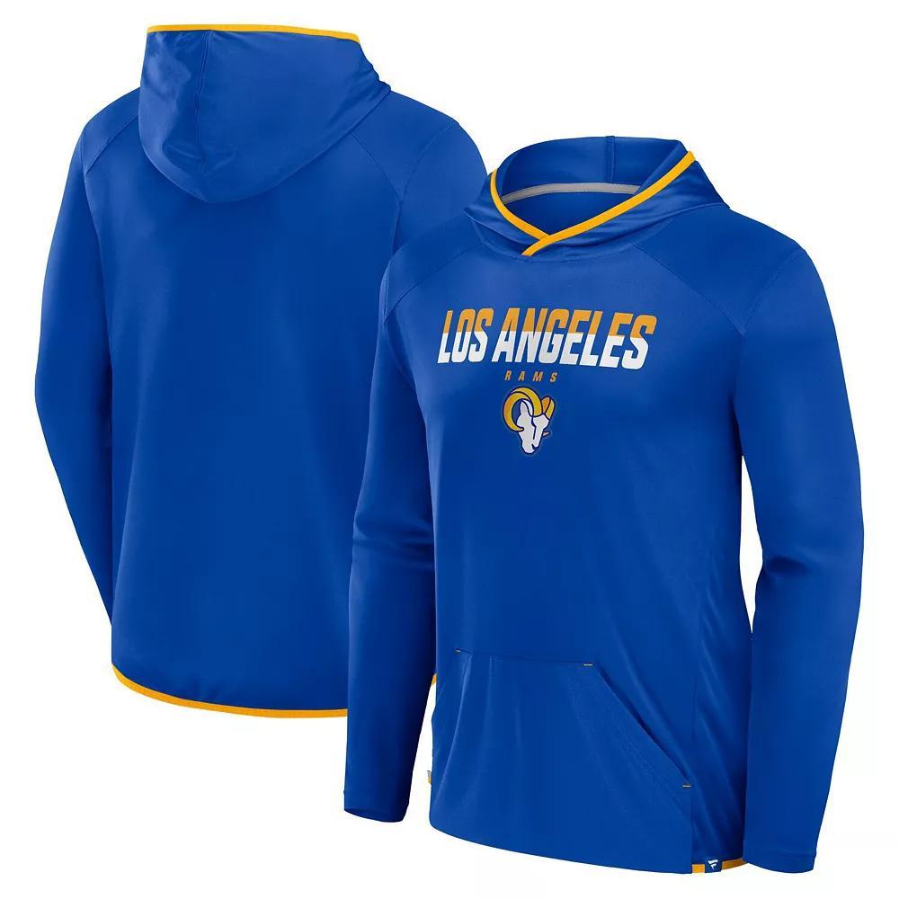 Men's Fanatics Royal Los Angeles Rams Transitional Defender Hoodie Long Sleeve T-Shirt, Size: Medium, Blue Product Image