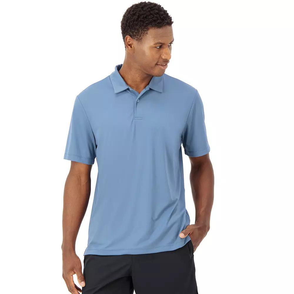 Men's Hanes Moves™ Short Sleeve Performance Polo, Size: XXL, Gray Encore Product Image