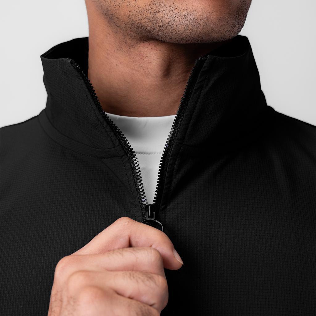0970. Ripstop Quarter Zip Jacket - Navy Product Image