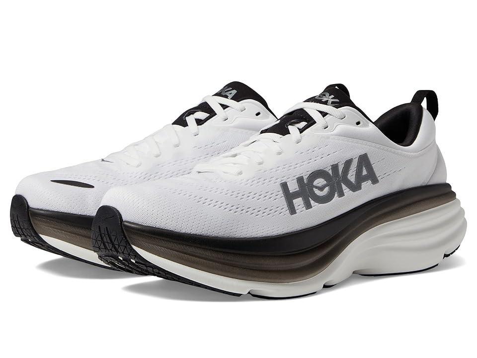 HOKA Mens HOKA Bondi 8 - Mens Shoes Gold/Black/White Product Image
