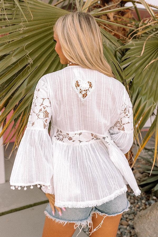 Waterfront Kisses Embellished Babydoll Top Product Image