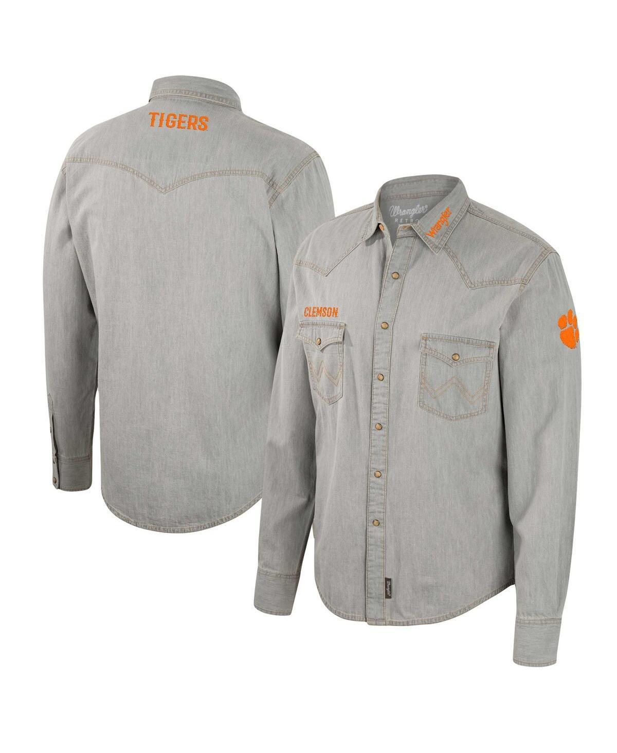 Men's Colosseum x Wrangler Gray Florida Gators Cowboy Cut Western Full-Snap Long Sleeve Shirt, Size: XL, Grey Product Image