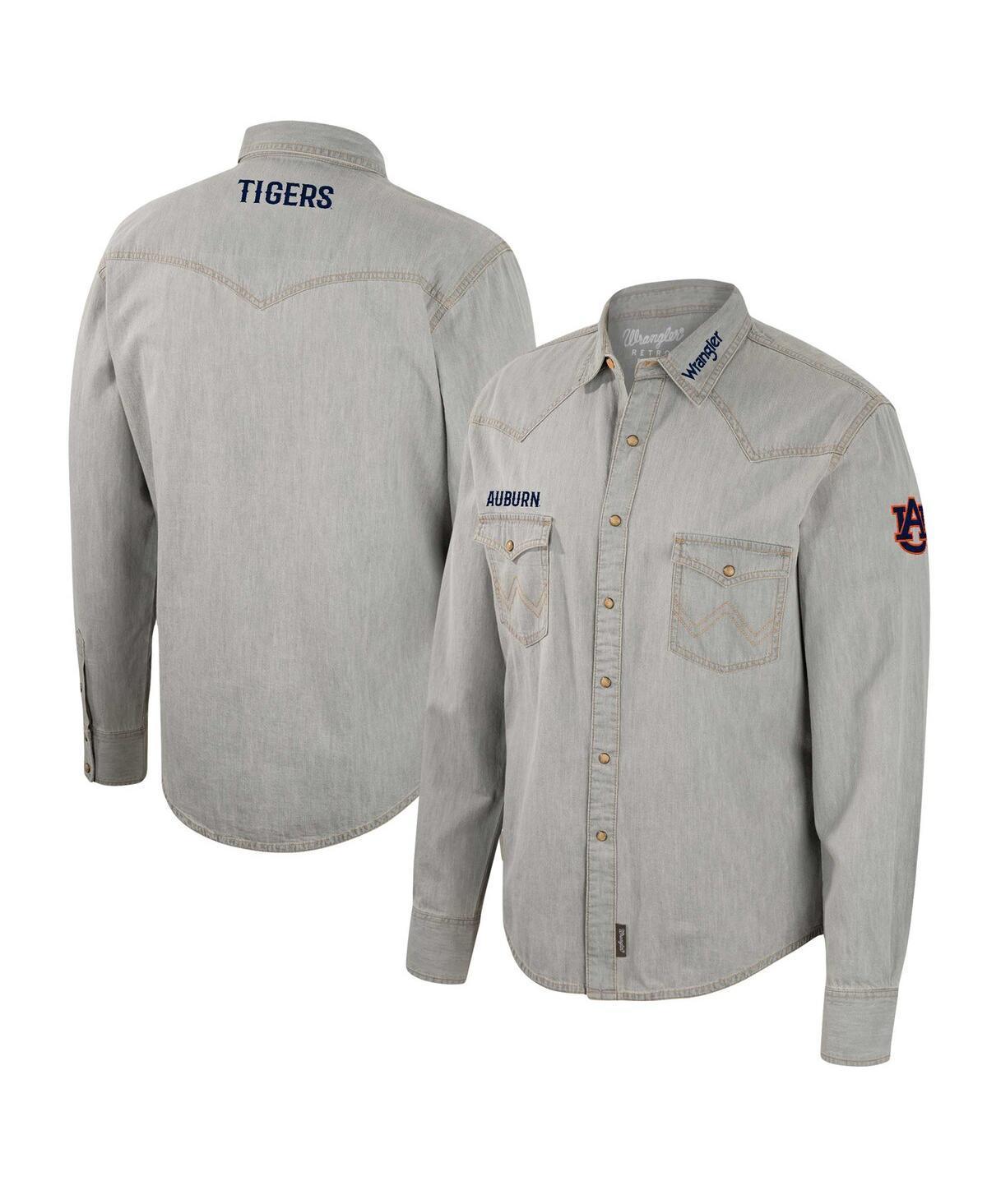 Men's Colosseum x Wrangler Gray Florida Gators Cowboy Cut Western Full-Snap Long Sleeve Shirt, Size: XL, Grey Product Image