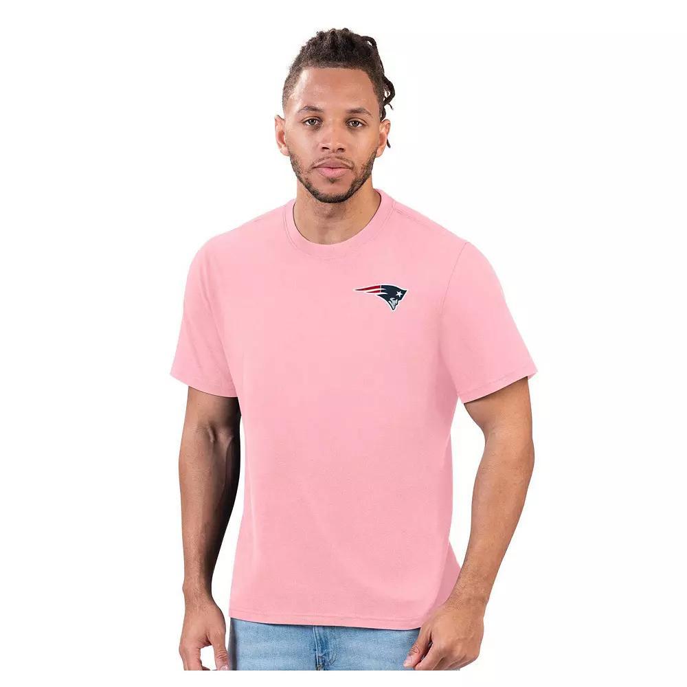 Men's Margaritaville  Pink New England Patriots Pregame T-Shirt, Size: Medium Product Image