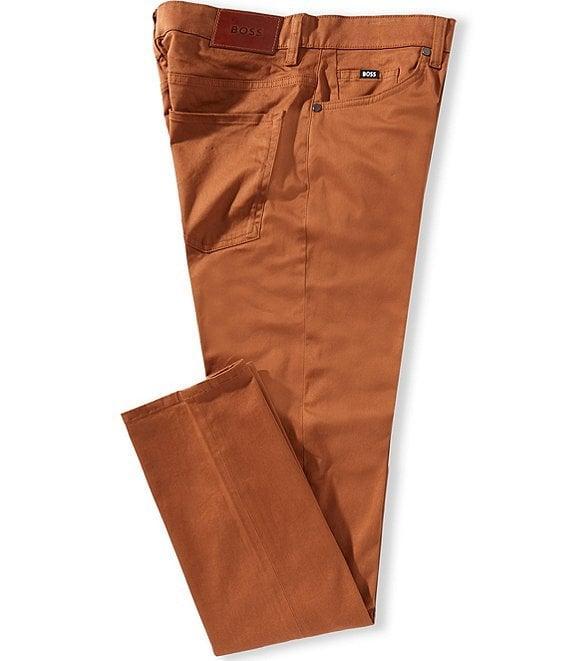 Hugo Boss BOSS H-Delaware Slim Fit Flat Front Stretch Pants Product Image