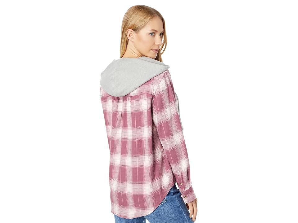 Lucky Brand Fashion Plaid Hoodie Plaid) Women's Clothing Product Image