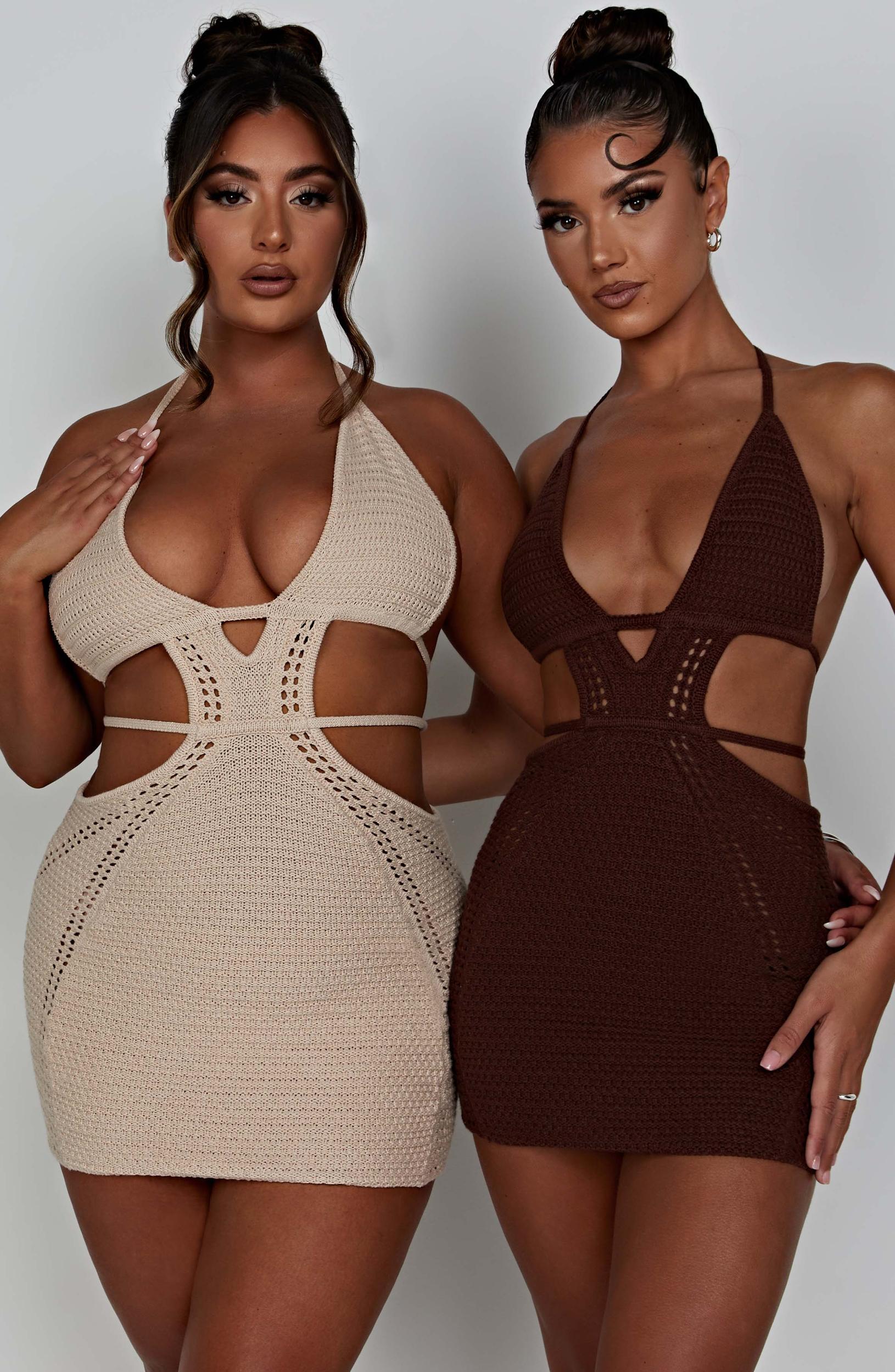 Selena Mini Dress - Cream Product Image