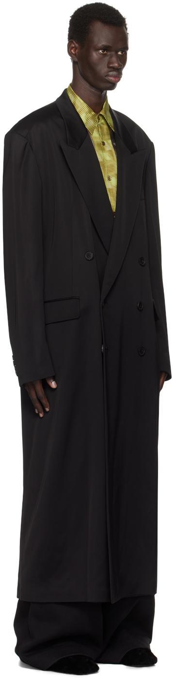 DRIES VAN NOTEN Black Oversized Coat In 900 Black Product Image