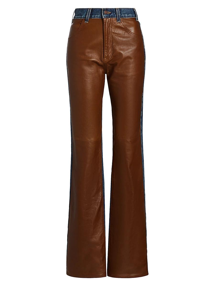 Womens Joan Paneled Straight-Leg Jeans Product Image