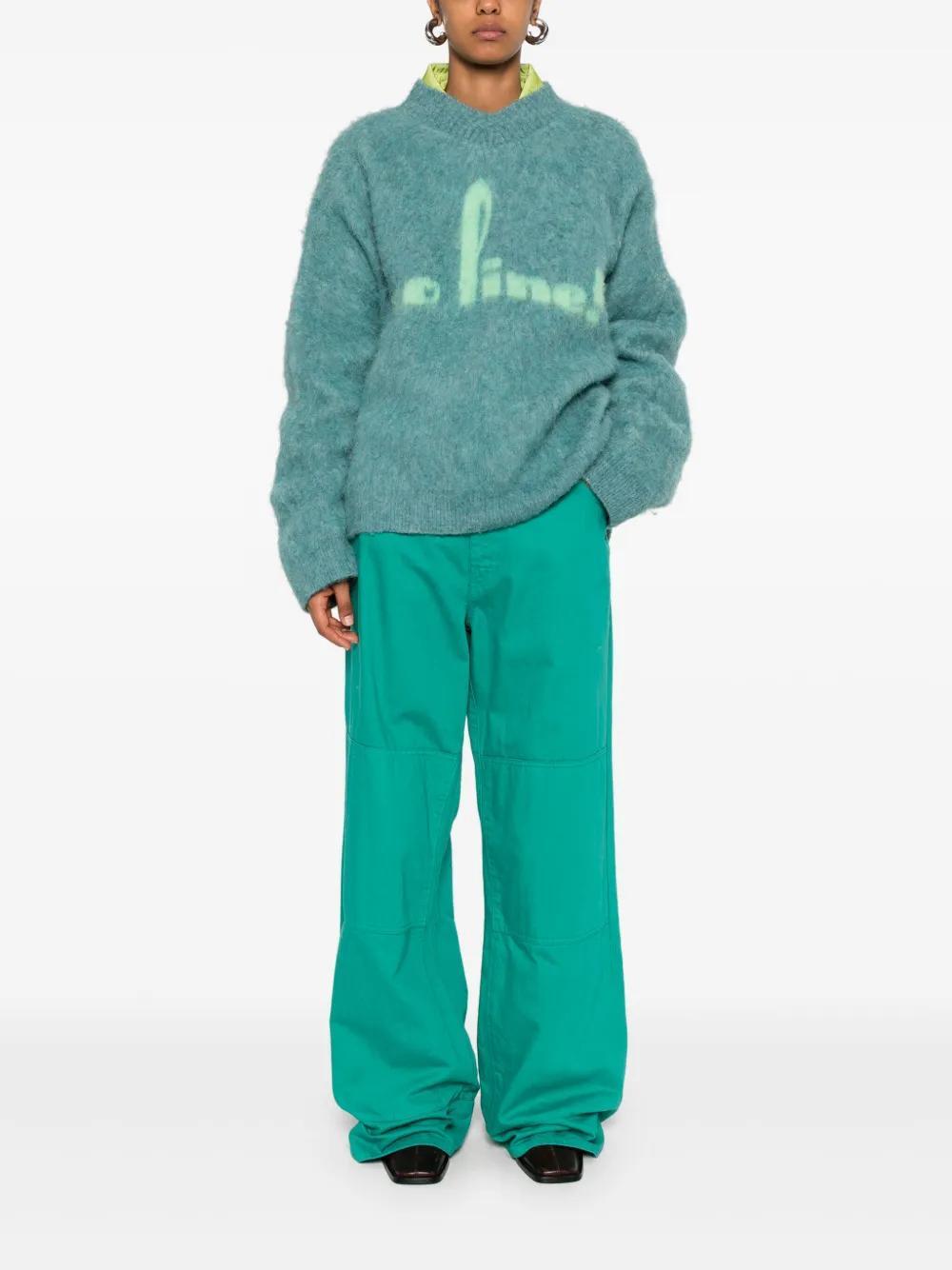 brushed V-neck sweater Product Image