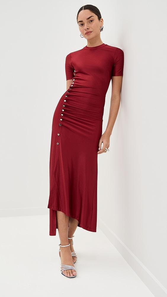 rabanne Long Draped Dress in Jersey | Shopbop Product Image